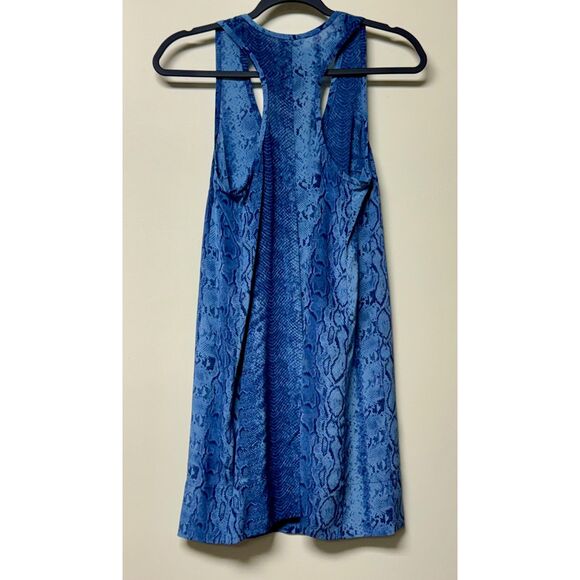 JOIE 100% Silk Blue Snakeskin Print Peri B Charmeuse Dress, Sz XS - Picture 7 of 12
